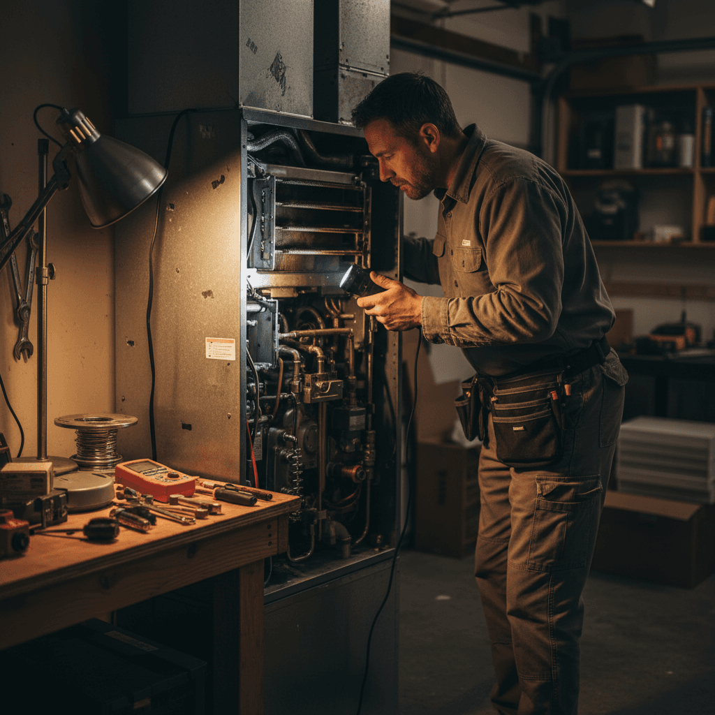 Heating system inspection and repair work